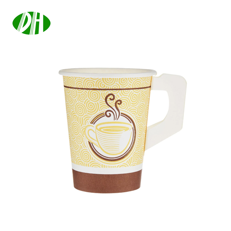 Paper cup with handle