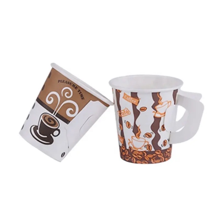 Paper cup with handle